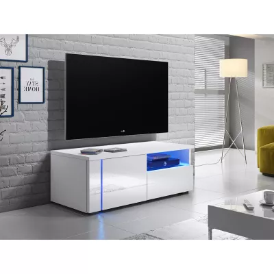 TV-állvány KIERA 1L - szélesség 100 cm, fehér