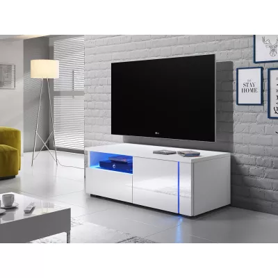 TV-állvány KIERA 1P - szélesség 100 cm, fehér