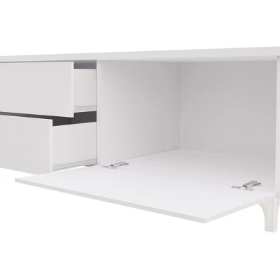 DESANA 2P TV-állvány - szélesség 100 cm, fehér / szürke