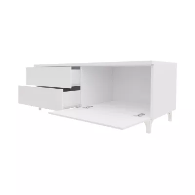 DESANA 2P TV-állvány - szélesség 100 cm, fehér / szürke