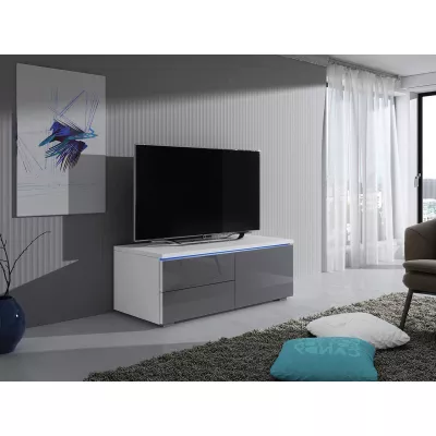 DESANA 1P TV-állvány - szélesség 100 cm, fehér / szürke