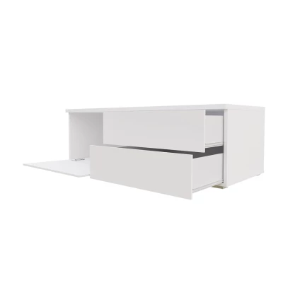 DESANA 1L TV-állvány - szélesség 100 cm, fehér / szürke