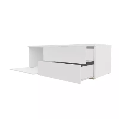 DESANA 1L TV-állvány - szélesség 100 cm, fehér / szürke
