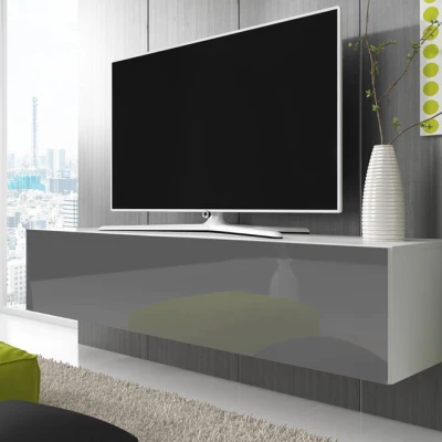 LODI TV-állvány - szélesség 160 cm, fehér / szürke