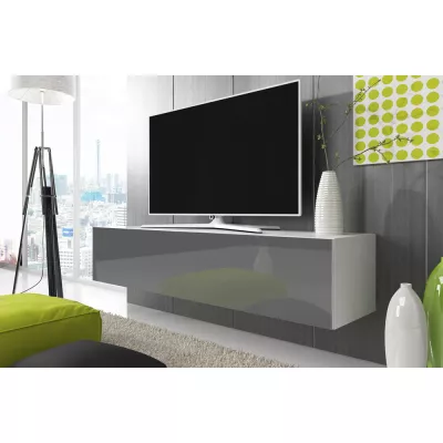 LODI TV-állvány - szélesség 160 cm, fehér / szürke