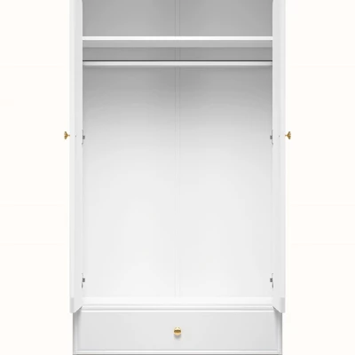Kétajtós AIKE szekrény - szélesség 92 cm, fehér