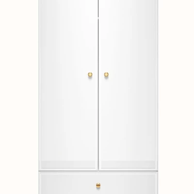 Kétajtós AIKE szekrény - szélesség 92 cm, fehér