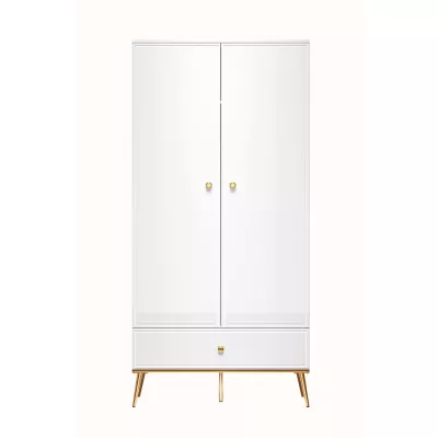 Kétajtós AIKE szekrény - szélesség 92 cm, fehér