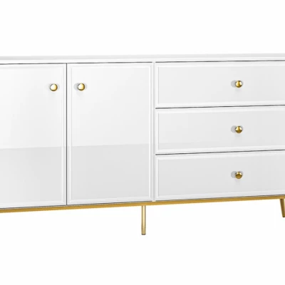 AIKE kombinált fiókos szekrény - szélesség 160 cm, fehér