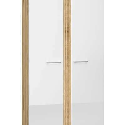 Kétajtós szekrény ALIZA - szélesség 92 cm, castello tölgy / fehér