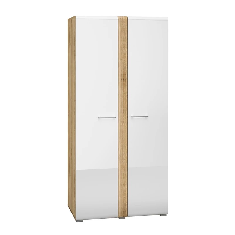 Kétajtós szekrény ALIZA - szélesség 92 cm, castello tölgy / fehér