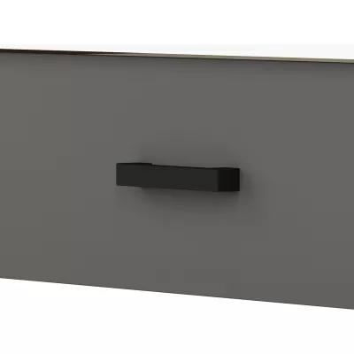 KARIS egyszemélyes ágy 90x200 - fehér / antracit / artisan tölgy