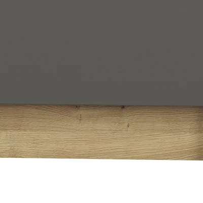KARIS sarokszekrény - szélesség 82 cm, fehér / antracit / artisan tölgy