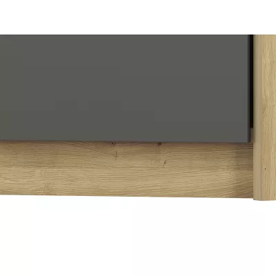 KARIS sarokszekrény - szélesség 82 cm, fehér / antracit / artisan tölgy
