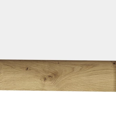 KARIS ruhásszekrény - szélesség 119 cm, fehér / antracit / artisan tölgy