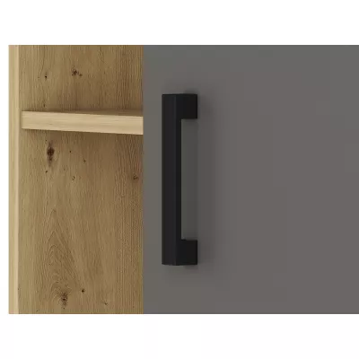 KARIS ajtós és fiókos polc - fehér / antracit / artisan tölgy