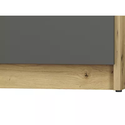 KARIS kombinált fiókos komód - fehér / antracit / artisan tölgy