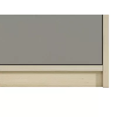 Keskeny polcos szekrény INNES - szélesség 55 cm, fjord bükk / fehér / platina szürke