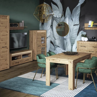 DIANDRA kétajtós vitrin - artisan tölgyfa