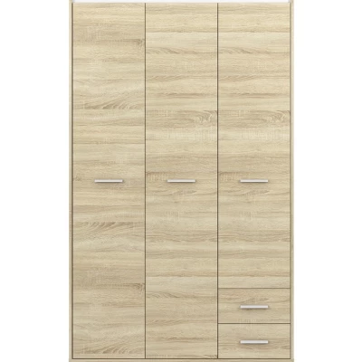 Magas gardrób GVENDA - szélesség 120 cm, világos sonoma tölgy
