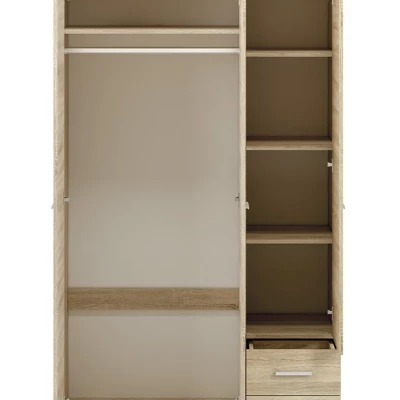Magas gardrób GVENDA - szélesség 120 cm, világos sonoma tölgy