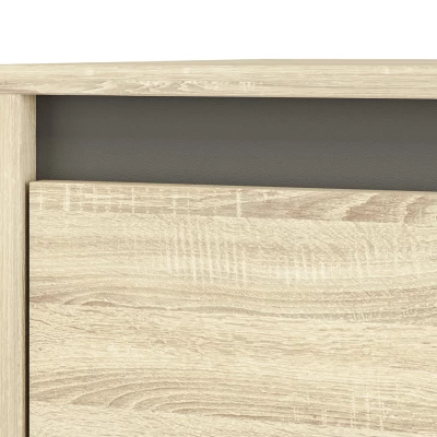 Magas gardrób GVENDA - szélesség 120 cm, világos sonoma tölgy
