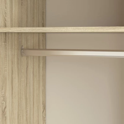 Magas gardrób GVENDA - szélesség 120 cm, világos sonoma tölgy