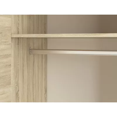 Magas gardrób GVENDA - szélesség 120 cm, világos sonoma tölgy