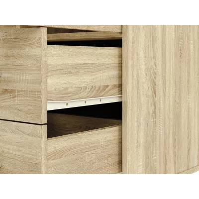 Magas gardrób GVENDA - szélesség 120 cm, világos sonoma tölgy