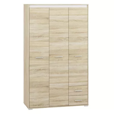 Magas gardrób GVENDA - szélesség 120 cm, világos sonoma tölgy
