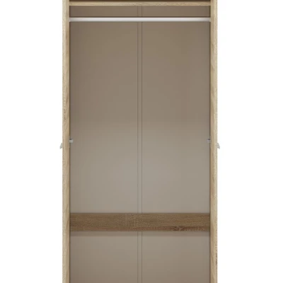 GVENDA kétajtós gardróbszekrény - szélesség 80 cm, világos sonoma tölgy