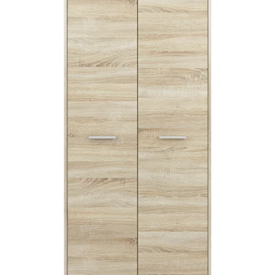 GVENDA kétajtós gardróbszekrény - szélesség 80 cm, világos sonoma tölgy
