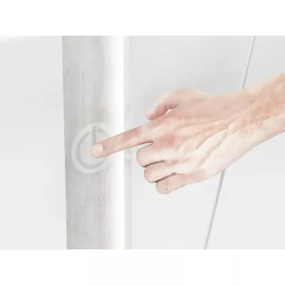 FIDES ruhásszekrény - szélesség 92 cm, fehér / ezüst beton