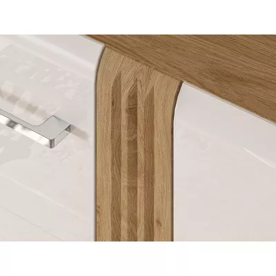 ALIZA kombinált fiókos komód - szélesség 190 cm, castello tölgy / fehér