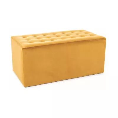 Széles kárpitozott ülőke ALFONS - sárga