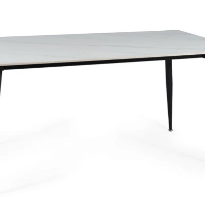 JUSEF étkezőasztal - 160x90, fehér / fekete