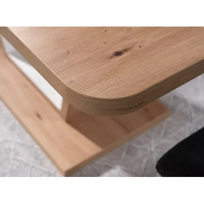 ILIAS kihúzható étkezőasztal - artisan tölgy / matt fehér