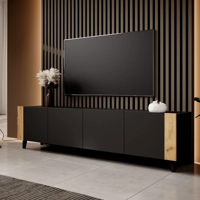 LORDA TV-asztal - craft tölgy / fekete
