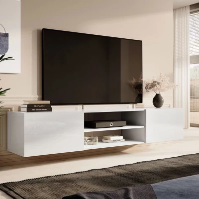 TOKA függő TV állvány - fehér / fényes fehér