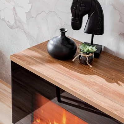 Nappali fali dekoráció elektromos kandallóval AGRIA - antracit / zászlórúd tölgy Nappali fali dekoráció elektromos kandallóval AGRIA - antracit / zászlórúd tölgy