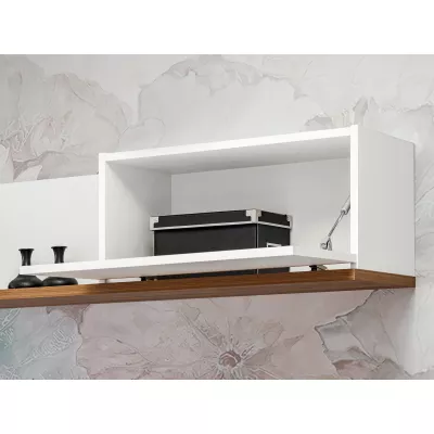 Nappali fali dekoráció elektromos kandallóval AGRIA - antracit / zászlórúd tölgy