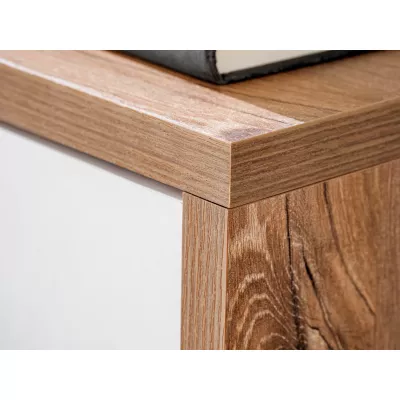 Nappali fali dekoráció elektromos kandallóval AGRIA - antracit / zászlórúd tölgy