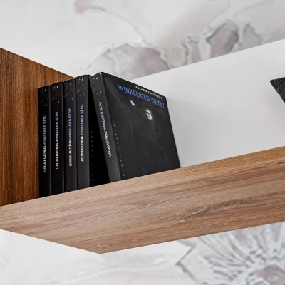 Nappali fali dekoráció elektromos kandallóval AGRIA - antracit / zászlórúd tölgy Nappali fali dekoráció elektromos kandallóval AGRIA - antracit / zászlórúd tölgy