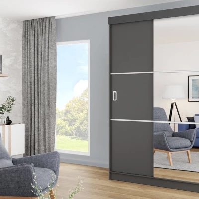 Tükrös gardrób 138 cm ROMARI - antracit