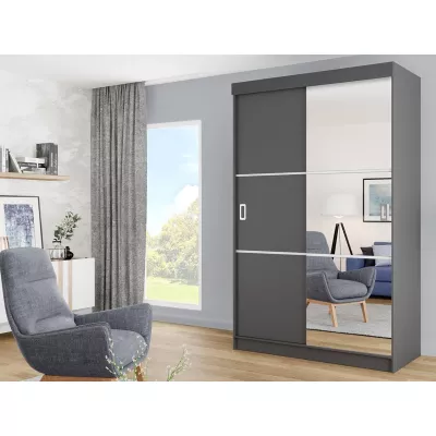 Tükrös gardrób 138 cm ROMARI - antracit