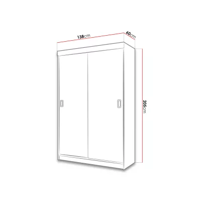 Tükrös szekrény 138 cm ROMARI - fehér