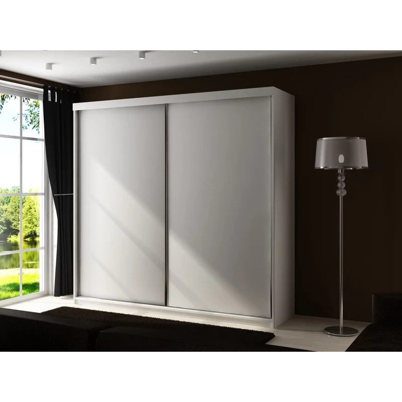 ELVIRA 6 gardróbszekrény 200 cm RGB LED világítással - fehér