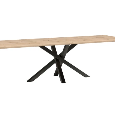 Kihúzható étkezőasztal ZLAMA - artisan tölgy / fekete
