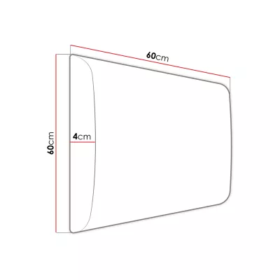 PAG kárpitozott fali panel 60x60 - sárga