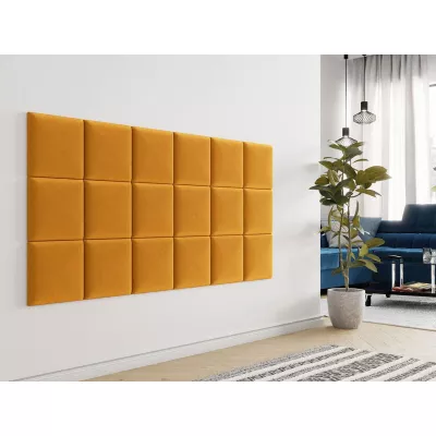 PAG kárpitozott fali panel 30x30 - fehér sárga